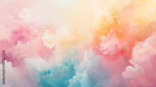 Bright explosion with faded color bursts, gentle and soothing tones blending in an artistic background