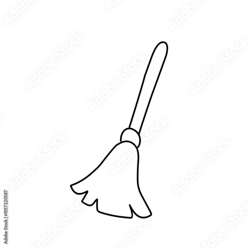 Cleaning kit outline icons set vector