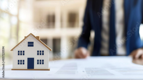 Real estate agent counsels customers on property market