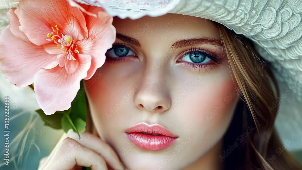 Portrait of a Woman with a Flower Portrait of a Woman with a Flower