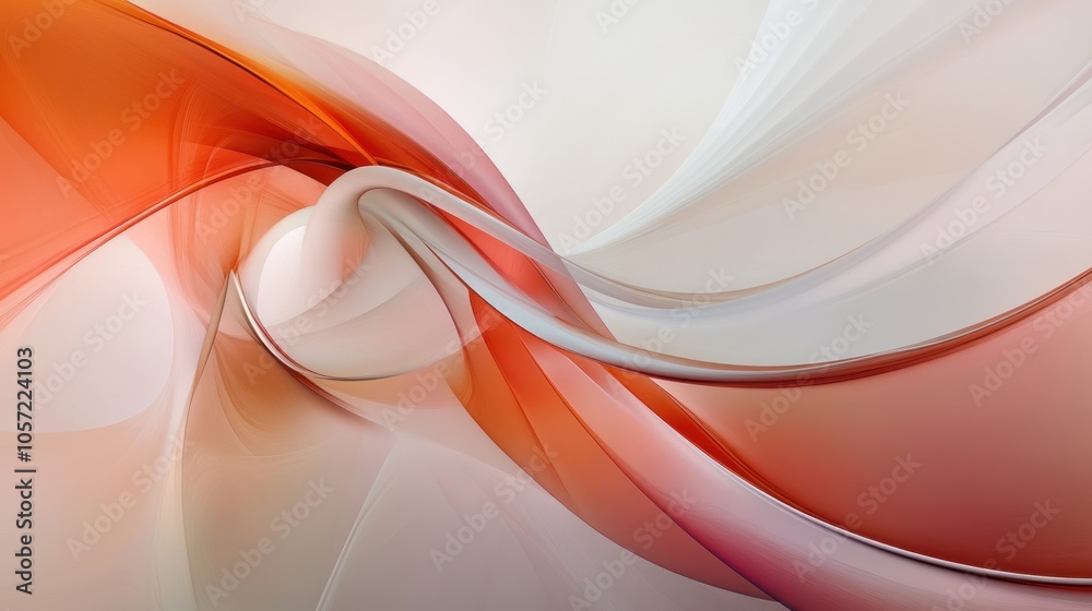 Naklejka premium Contemporary art background with bold, flowing shapes and soft gradients, adding a refined touch to digital visuals