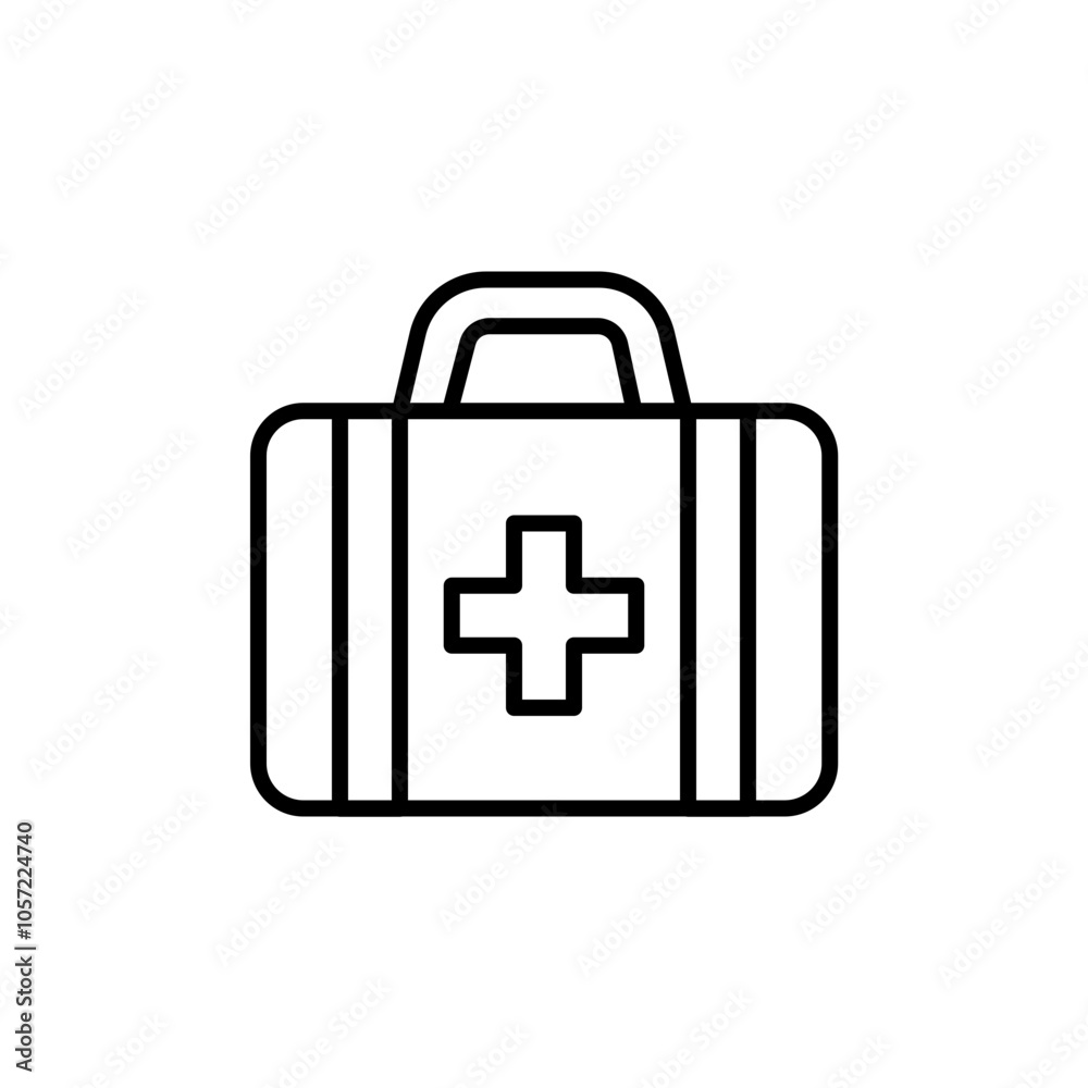 First aid kit outline icons, minimalist vector illustration ,simple transparent graphic element .Isolated on white background First aid kit outline icons, minimalist vector illustration ,simple transparent graphic element .Isolated on white background