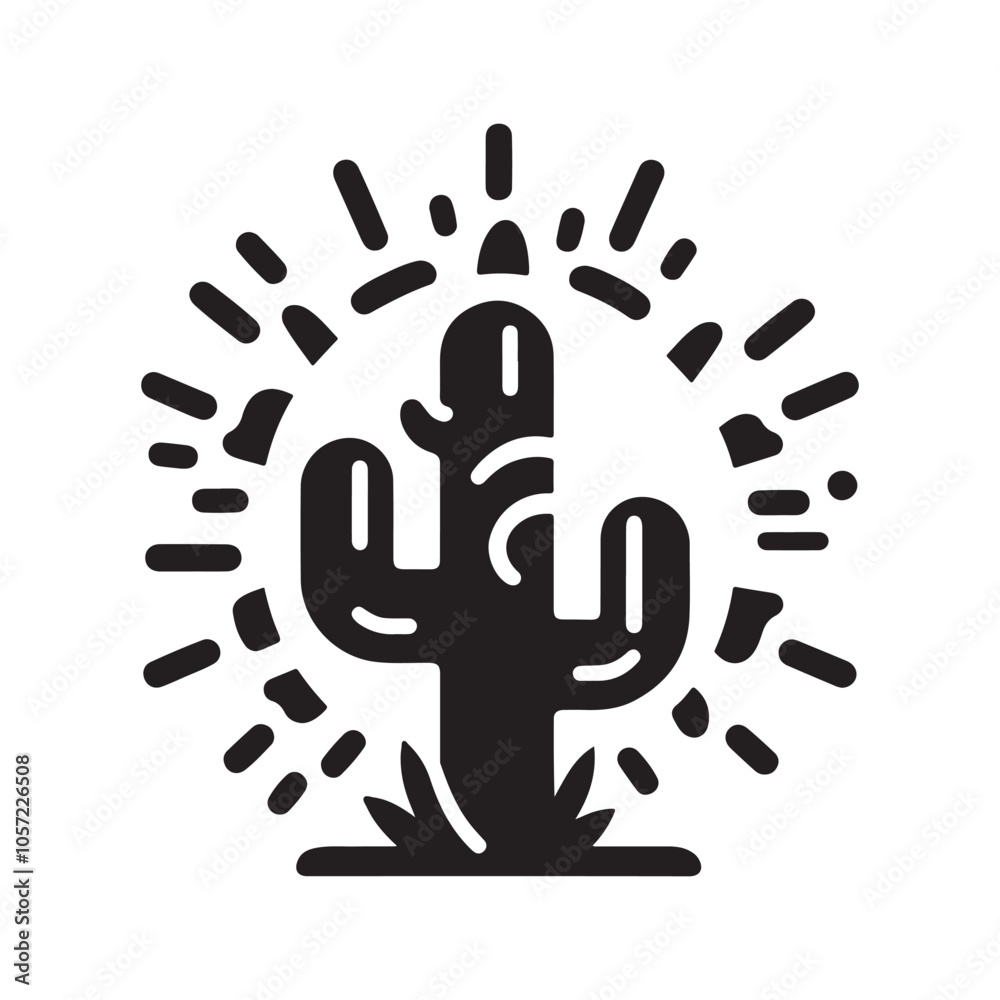 Cactus Silhouette Vector Illustration – Perfect for Graphic Design Projects Cactus Silhouette Vector Illustration – Perfect for Graphic Design Projects