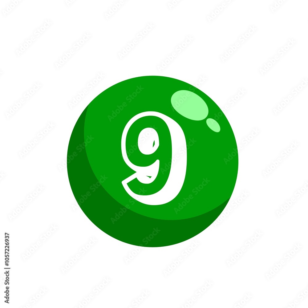 Snooker ball number 9 vactor image. Snooker ball number 9 vactor image.