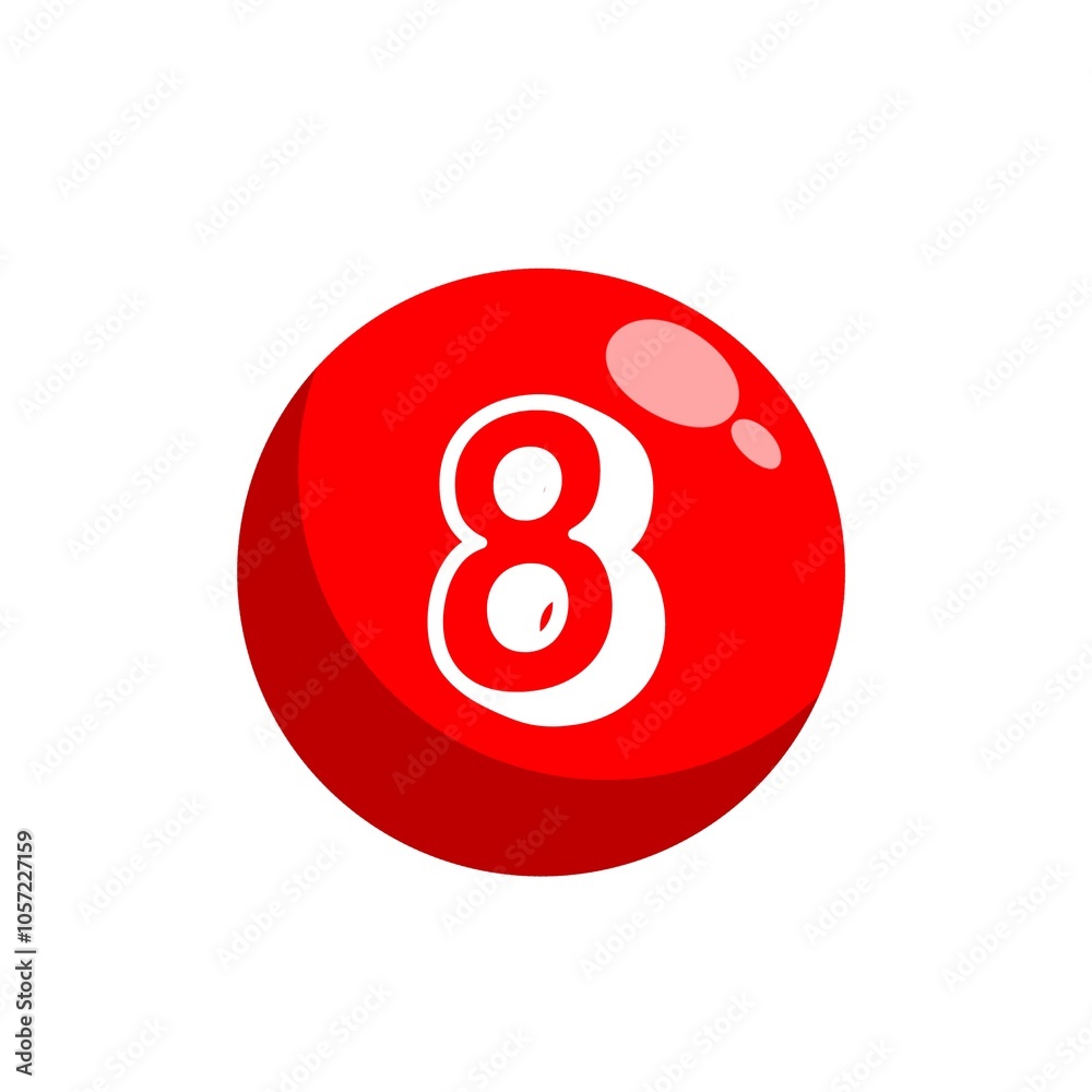 Snooker ball number 8 vactor image. Snooker ball number 8 vactor image.