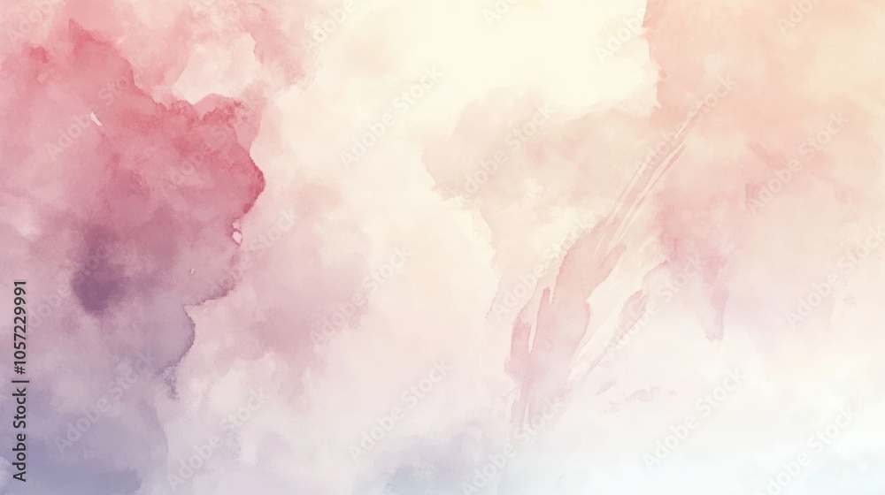 Fototapeta premium Explosion of gentle tones with watercolor effects, pastel hues creating a light and serene backdrop