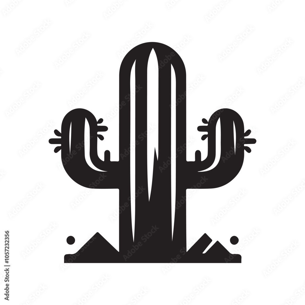 Cactus Silhouette Vector Illustration – Perfect for Graphic Design Projects Cactus Silhouette Vector Illustration – Perfect for Graphic Design Projects