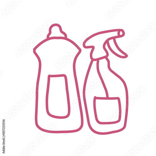 Cleaning Related Vector Line Icons