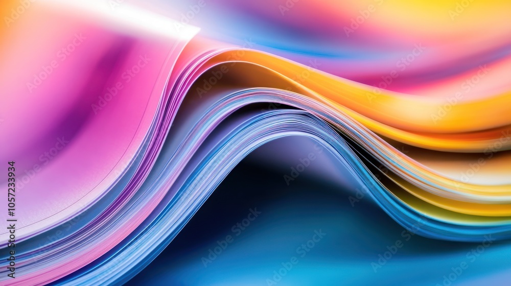 Abstract Colorful Paper Waves Abstract Colorful Paper Waves