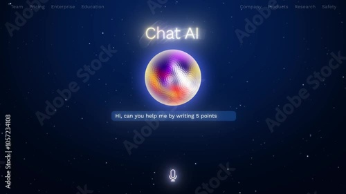 Concept of AI Chatbot Interface. Large Language Model Software.