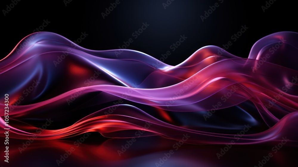 Abstract waves of red and purple light create a dynamic, flowing visual effect. Abstract waves of red and purple light create a dynamic, flowing visual effect.