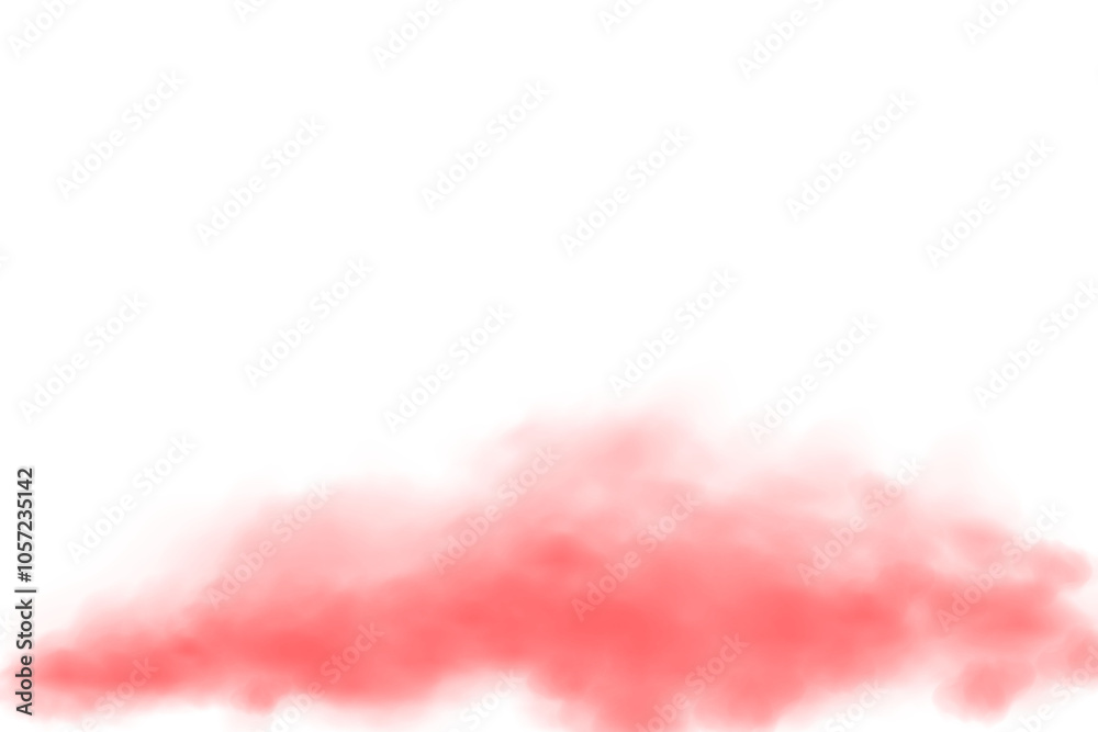 Naklejka premium Fantastic red smoke background. Magic red smoke with glitter and small particles of twinkling stars. Fog with luminous particles. Red vapor with stardust. Morning fog over land or water surface, magic
