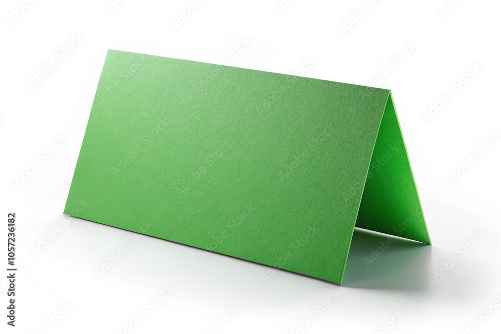 Green Paper Table Card Horizontal. Green Paper Table Card Horizontal.