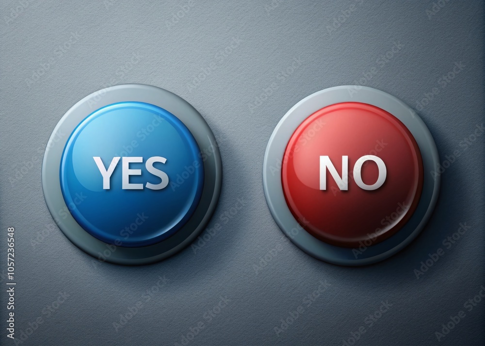 Yes and No Button Design in Silhouette Style for User Interface Elements Yes and No Button Design in Silhouette Style for User Interface Elements