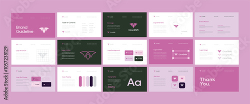  Brand Guidelines Template in Landscape Format.