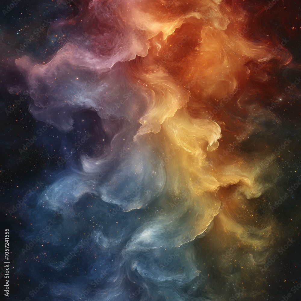Fototapeta premium Abstract Nebula, Celestial Clouds, Artistic Cosmos