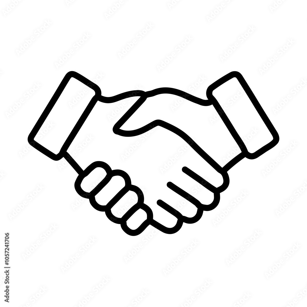 Handshake line icon Handshake line icon