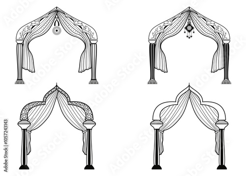 wedding clipart design for the program box