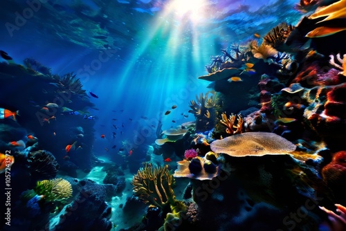 ocean reef an underwater view of a vibrant ocean reef teeming wi photo