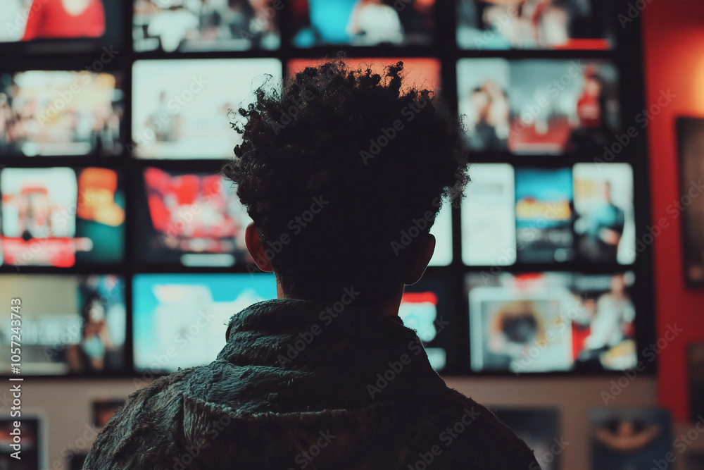 modern television screens showcasing a variety of content in today's world