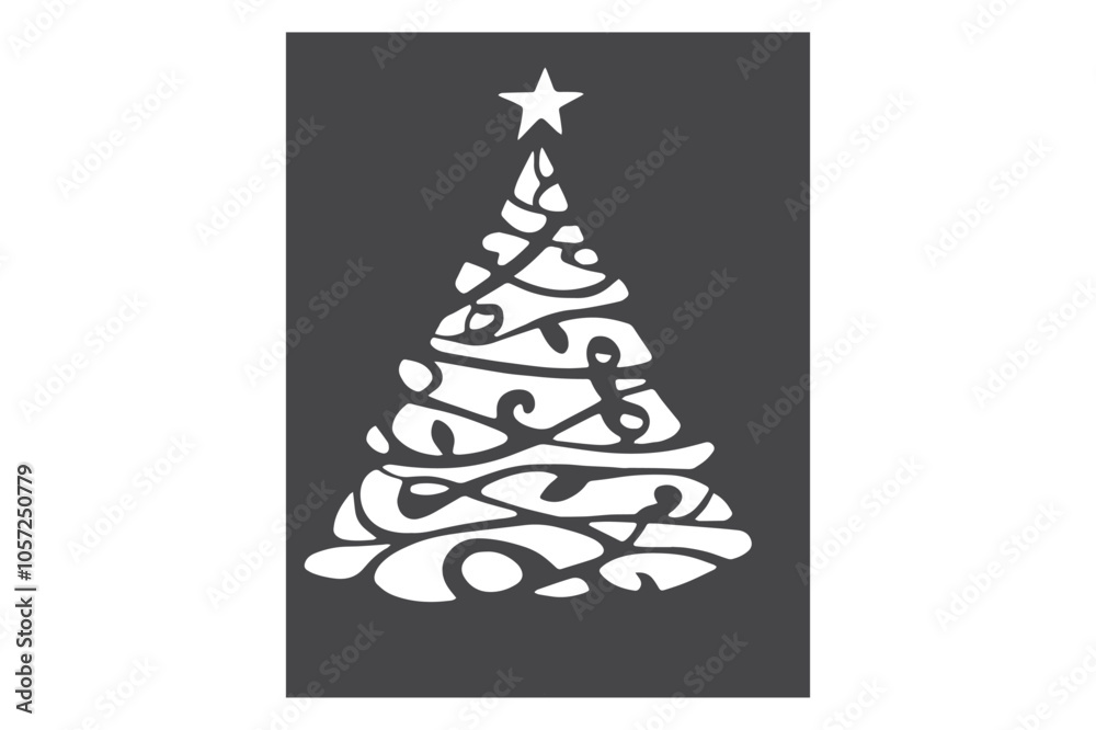 paper-cut Christmas Gift Card SVG cut file. paper-cut Christmas Gift Card SVG cut file.