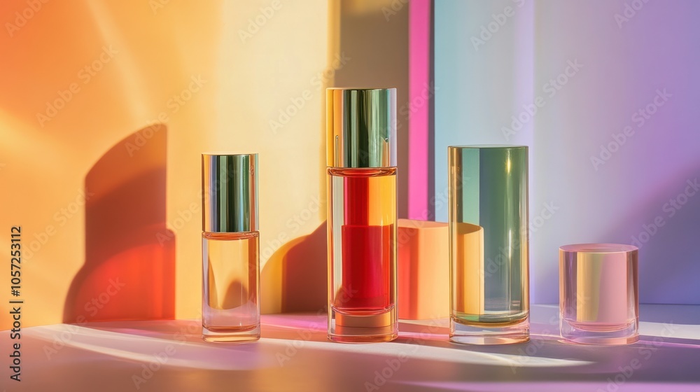 Unique cosmetic packaging design featuring artisan glass and sleek modern style