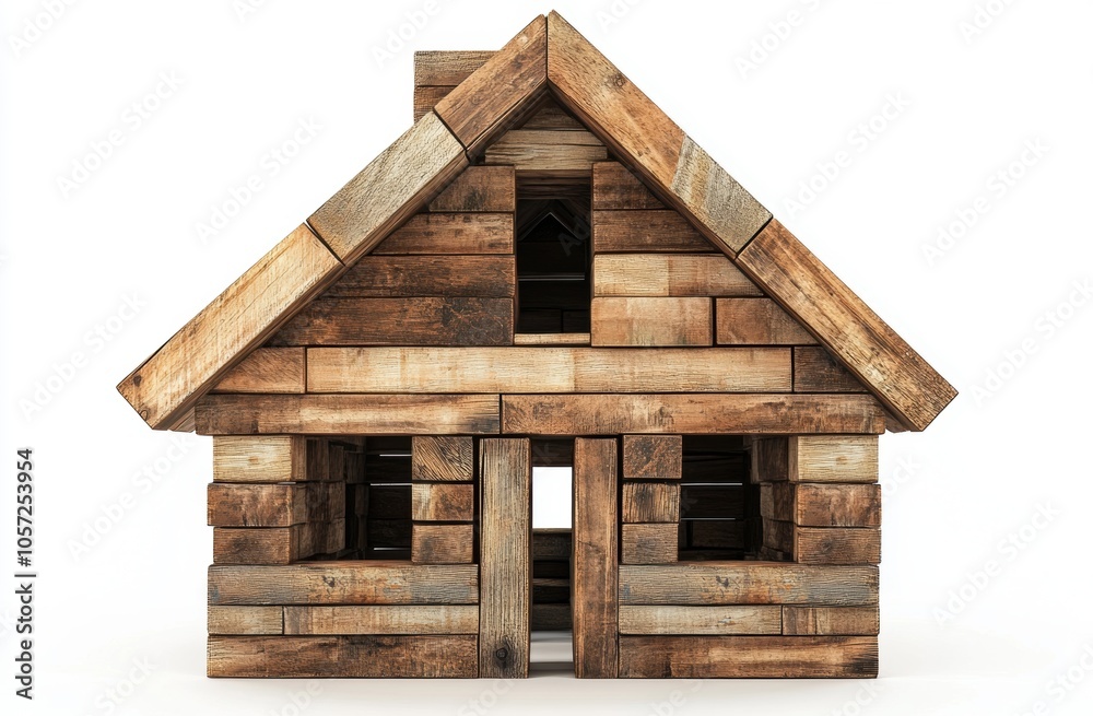 Wooden House Model. Wooden House Model.