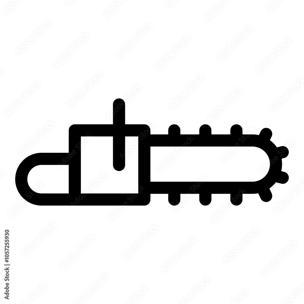 Chainsaw icon. Vector line icon