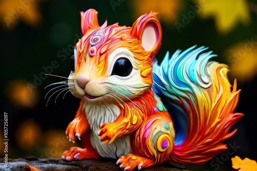 squishy squirrel a cute squishy squirrel with bright colors and photo