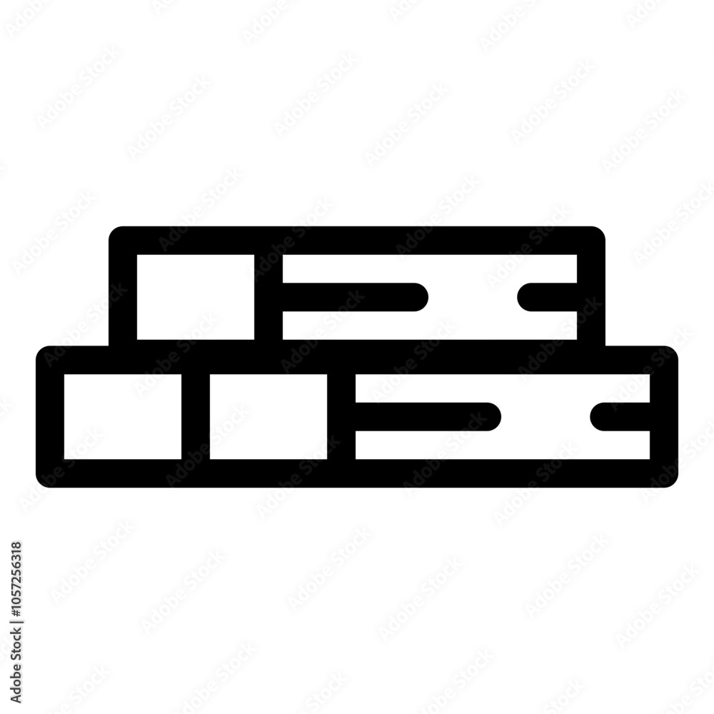 Wood icon. Vector line icon