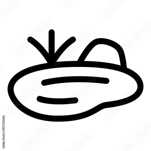 Pond icon. Vector line icon