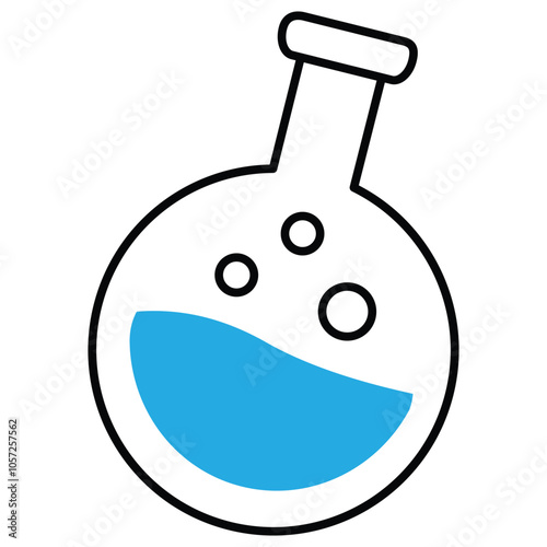 Chemistry Icon for Phosphate Analysis Vector Icon Design