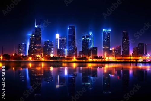 the city lights representing the pulse of life