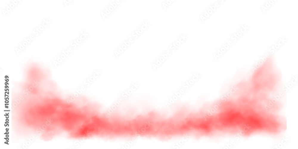 Fantastic red smoke. Magic smoke. Smog cloud on podium or stage. Fog vapor over ground or water surface, magic haze. PNG. Fantastic red smoke. Magic smoke. Smog cloud on podium or stage. Fog vapor over ground or water surface, magic haze. PNG.