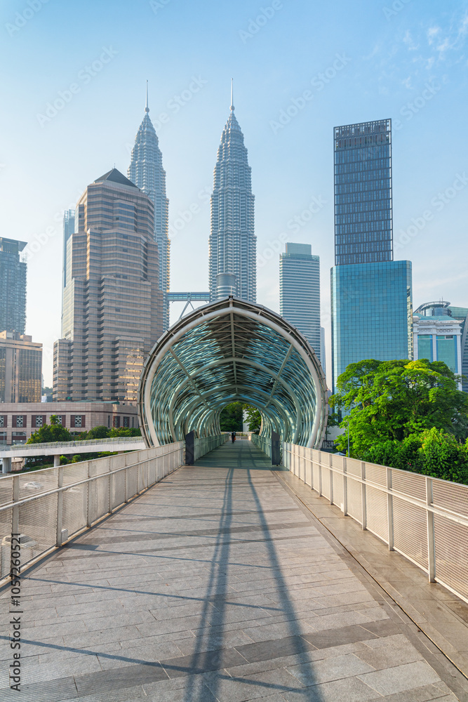 Obraz premium Awesome Kuala Lumpur skyline. Amazing view of skyscrapers