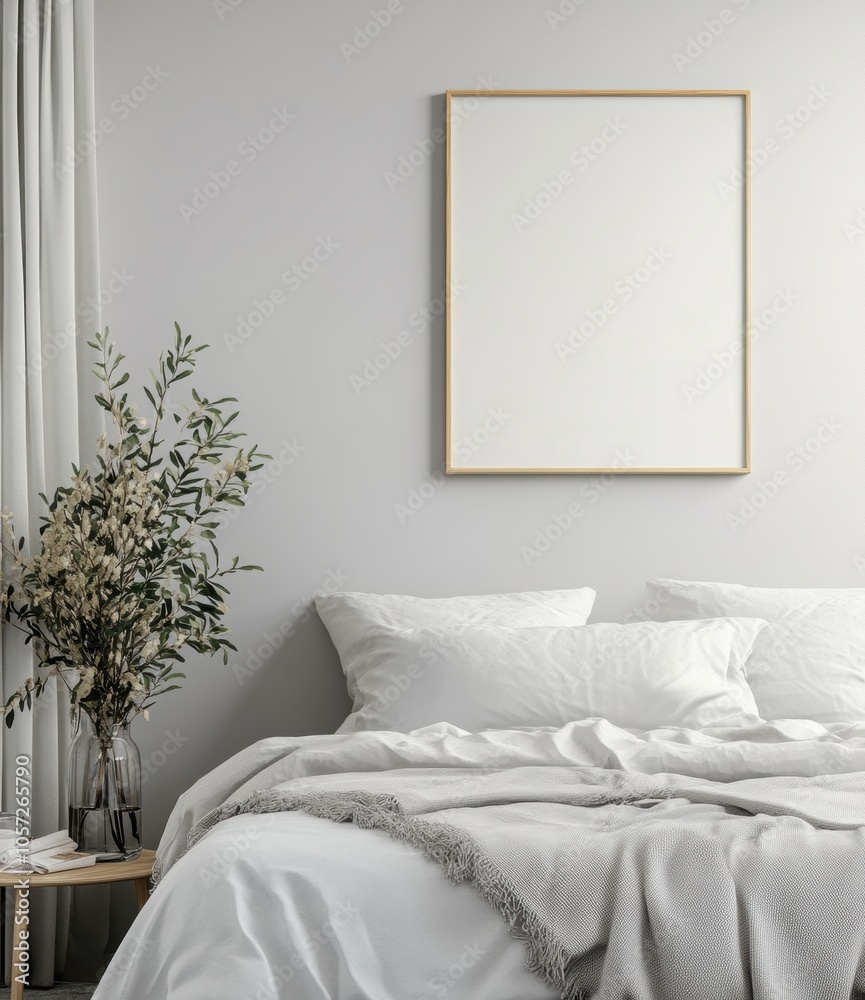 Mockup Bedroom Frame. Mockup Bedroom Frame.