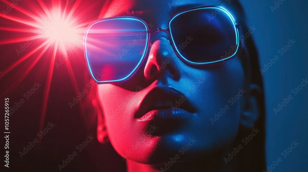 Electric blue lens flare, sharp and high resolution Electric blue lens flare, sharp and high resolution