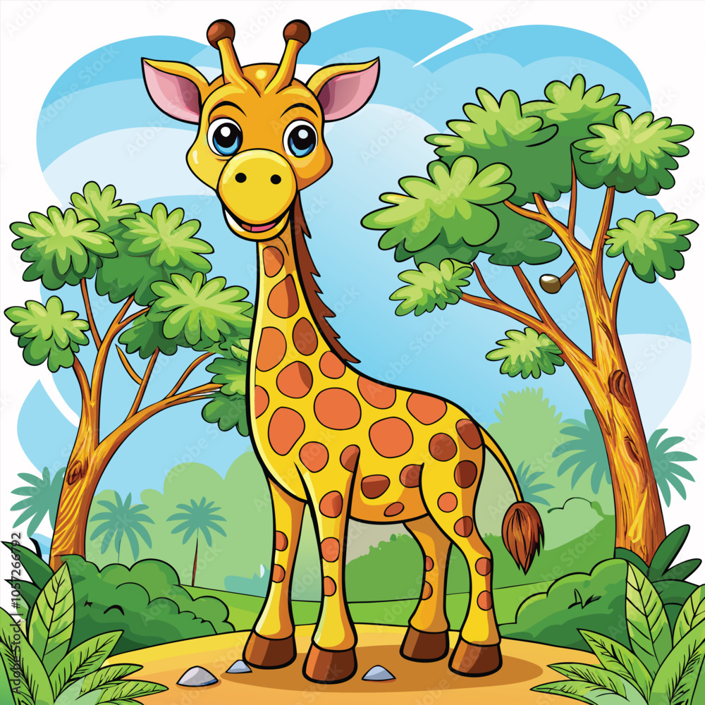 Fototapeta premium giraffe vector illustration