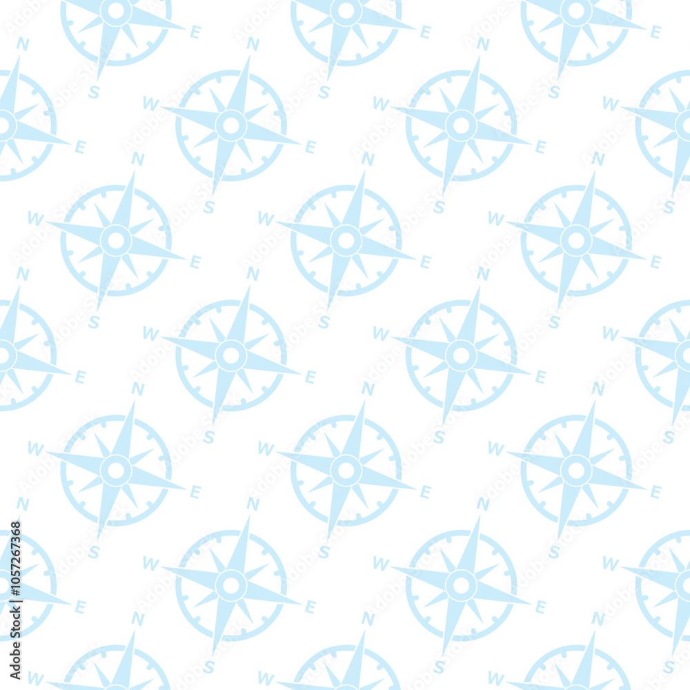 Wind rose icon isolated seamless pattern on white background Wind rose icon isolated seamless pattern on white background