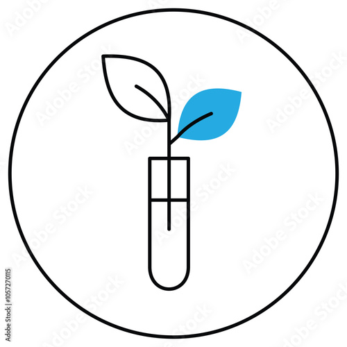 Laboratory GMO-Free Plant Eco Vector Icon Design