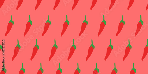 chili pattern Background. flat illustration chili pattern background. pepper pattern background. hot chili pattern background.