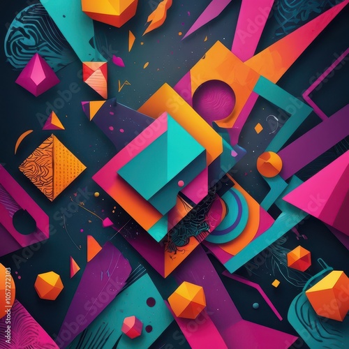 Abstract Colorful Texture with Organic Patterns - High-Resolution Digital Art for Commercial Use