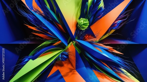Abstract Colorful Texture with Organic Patterns - High-Resolution Digital Art for Commercial Use