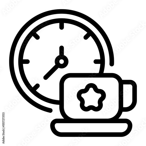 Coffee Time line Icon photo