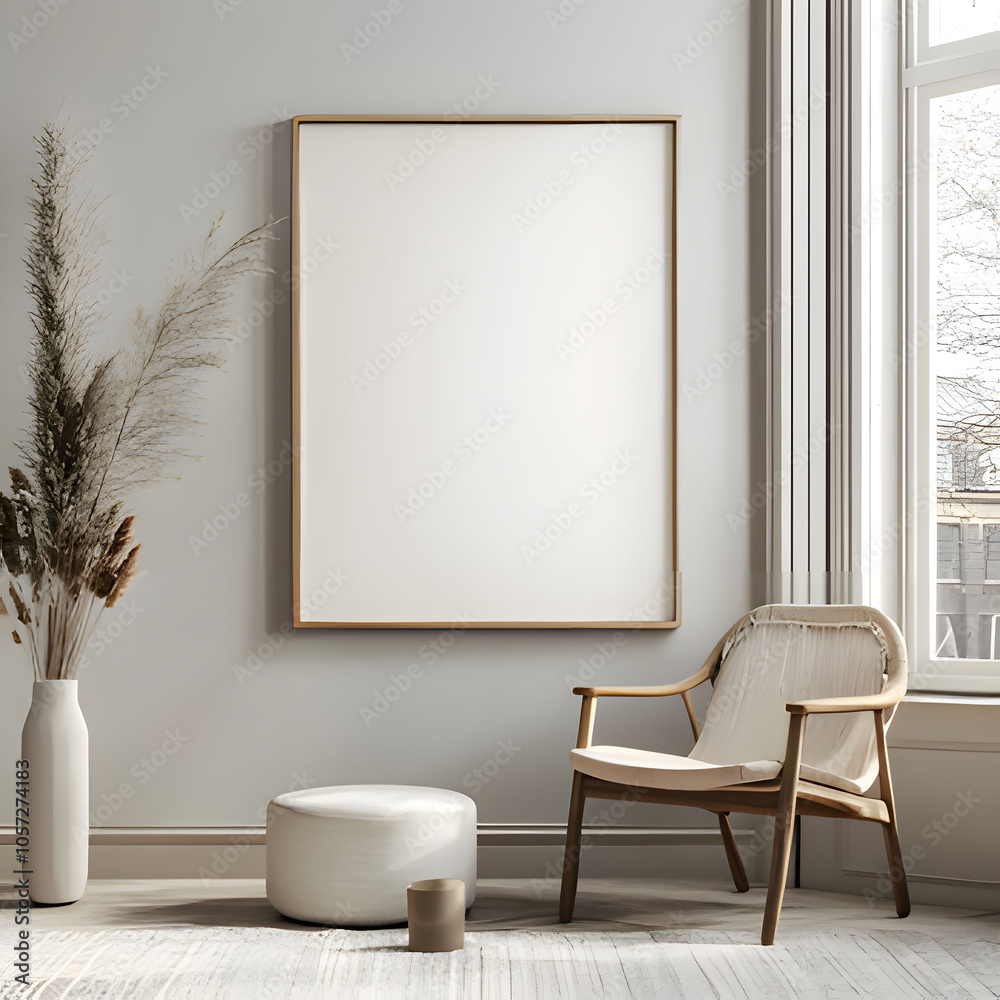 scene with two chairs. Generative AI scene with two chairs. Generative AI