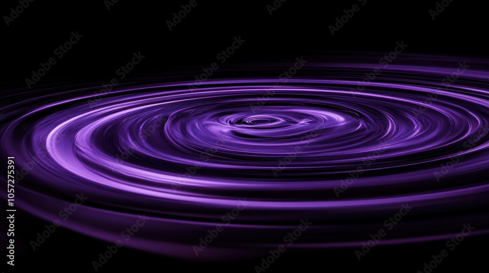 Purple ripple effect, soft light waves over black, mystical style Purple ripple effect, soft light waves over black, mystical style