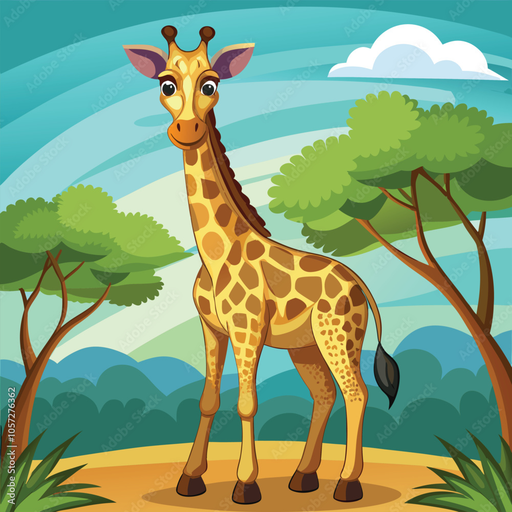 Fototapeta premium giraffe vector illustration