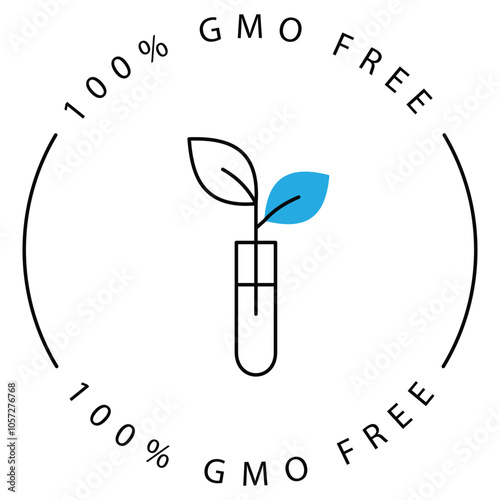 Green Eco GMO Plant Design Vector Icon Design