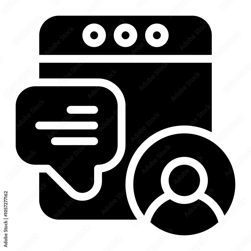 Web Chat Solid Icon