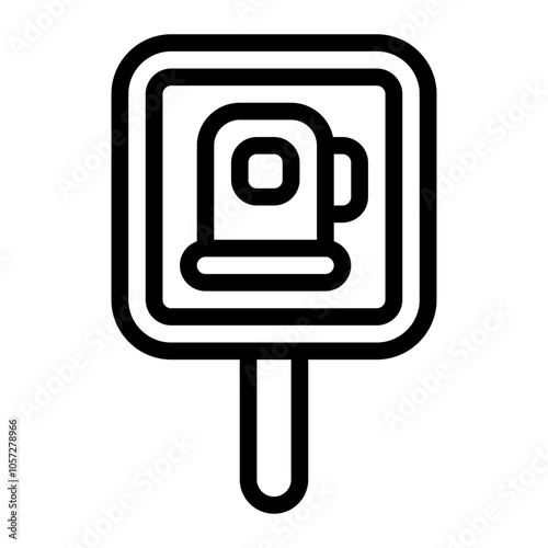 Gas Station Line Icon